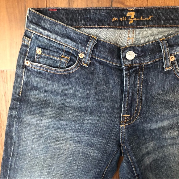 7 for all Mankind Distressed Flare Jeans, sz 28 - Picture 4 of 6